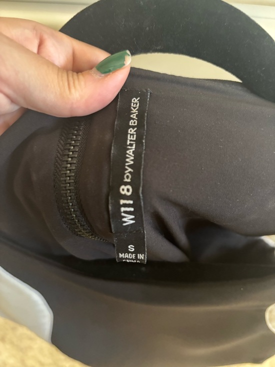 W118 by Walter Baker Black Dress with Cream Trim - Picture 3 of 3